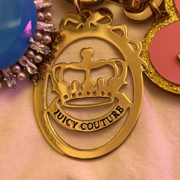 Vintage XL glitter Juicy Couture charm necklace RARE mint Y2K LARGE charms - Picture 8 of 17